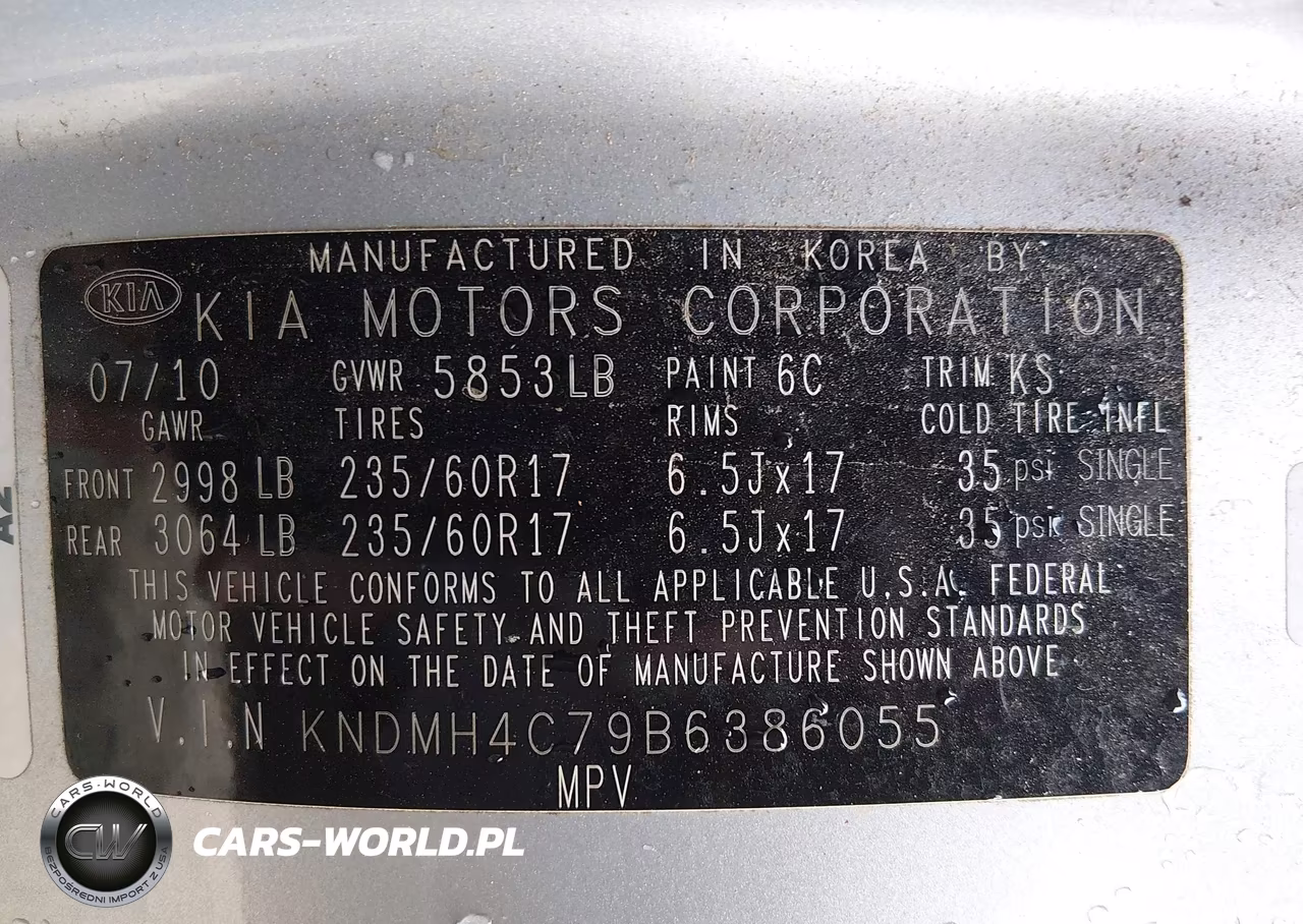 2011 Kia Sedona Ex VIN:KNDMH4C79B6386055 - 9