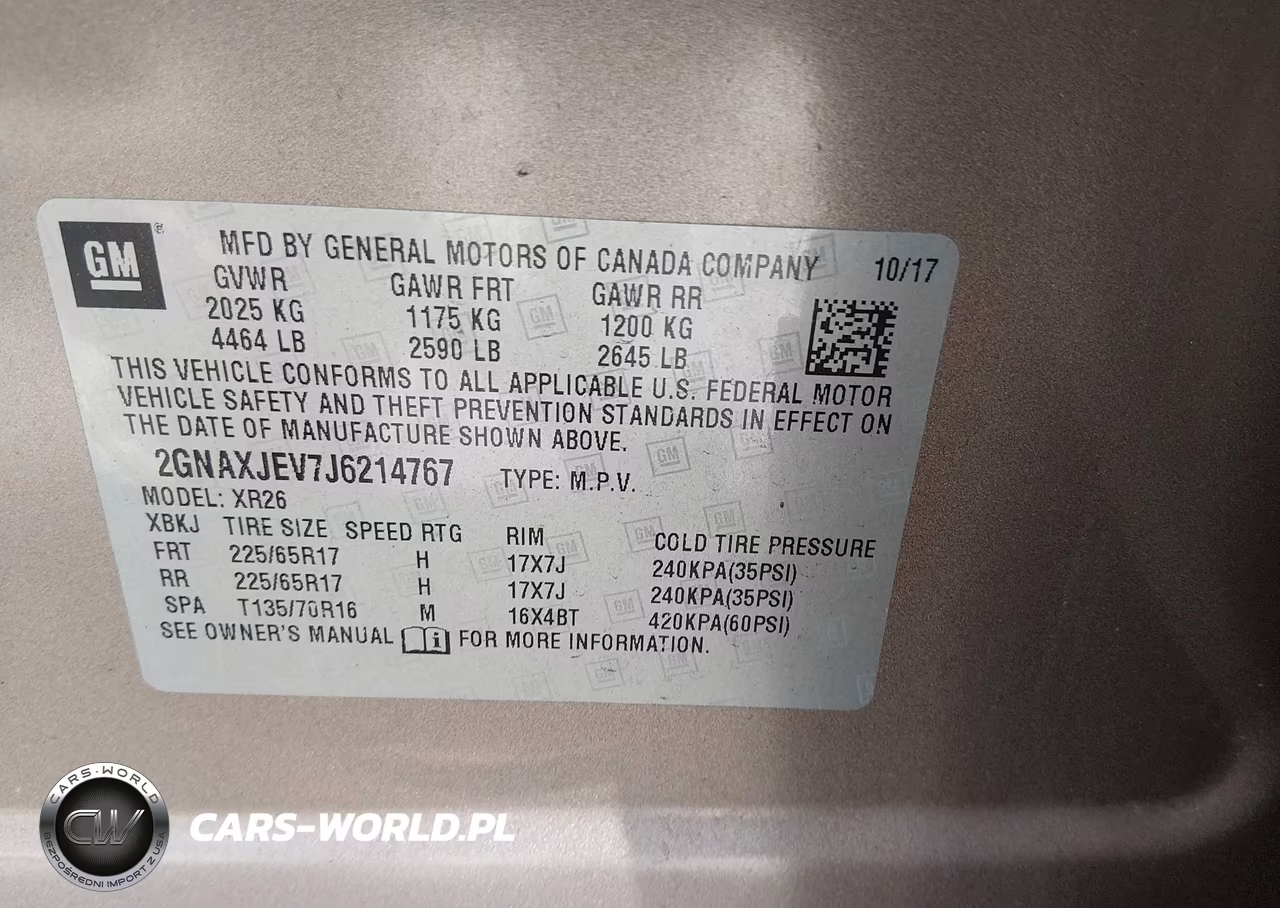 2018 Chevrolet Equinox Lt VIN:2GNAXJEV7J6214767 - 9