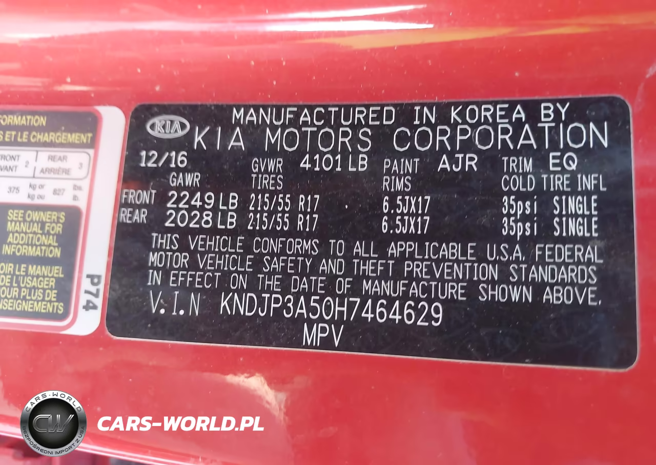 2017 Kia Soul + VIN:KNDJP3A50H7464629 - 9