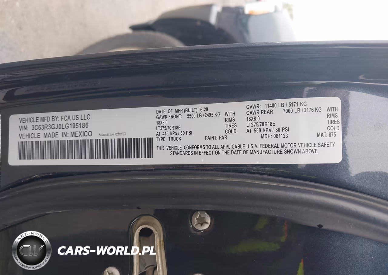 2020 Ram 3500 Tradesman 4X4 8' Box VIN:3C63R3GJ0LG195186 - 9