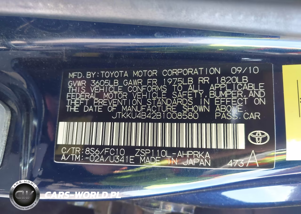 2011 Scion Xd VIN:JTKKU4B42B1008580 - 9