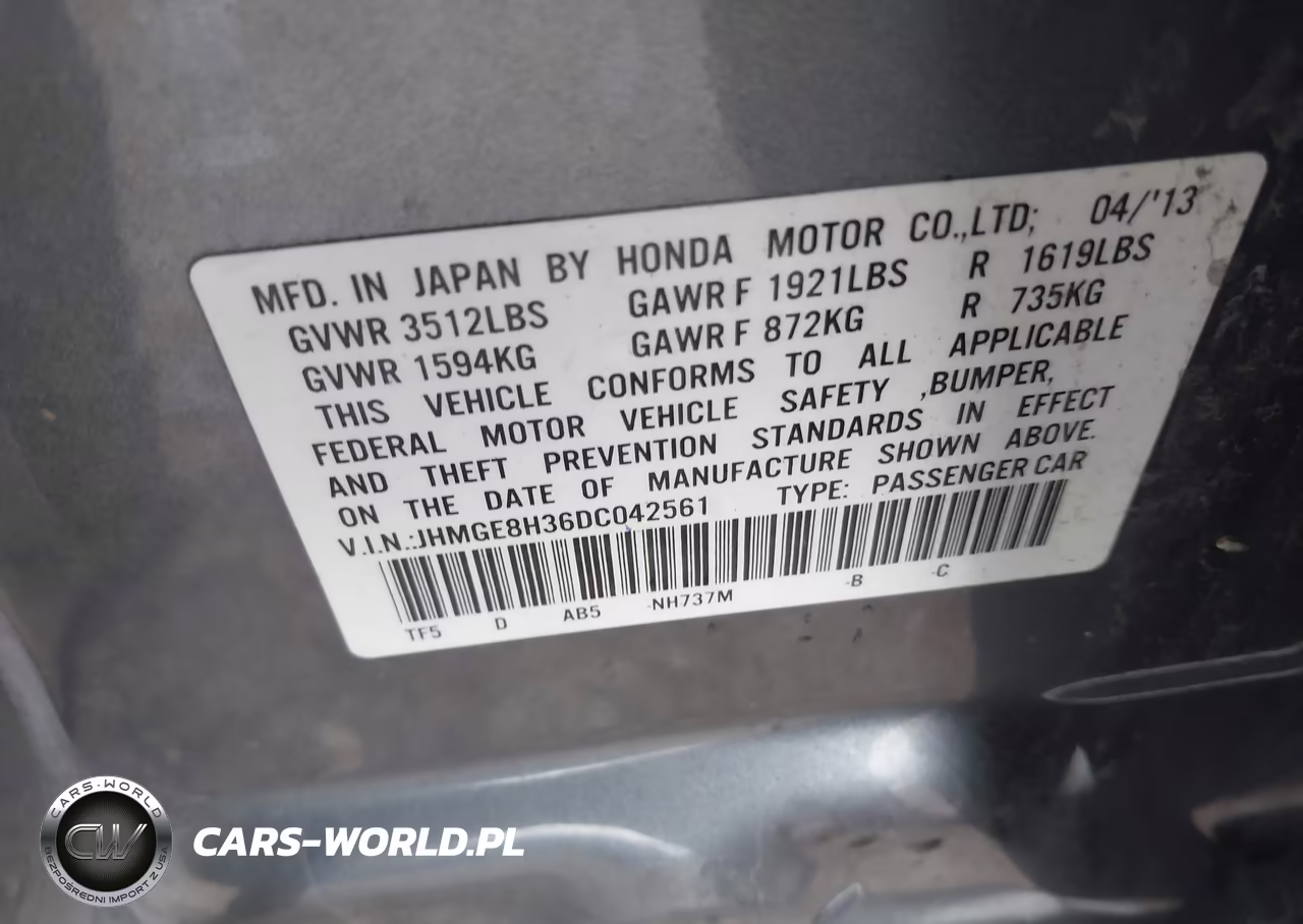 2013 Honda Fit VIN:JHMGE8H36DC042561 - 9