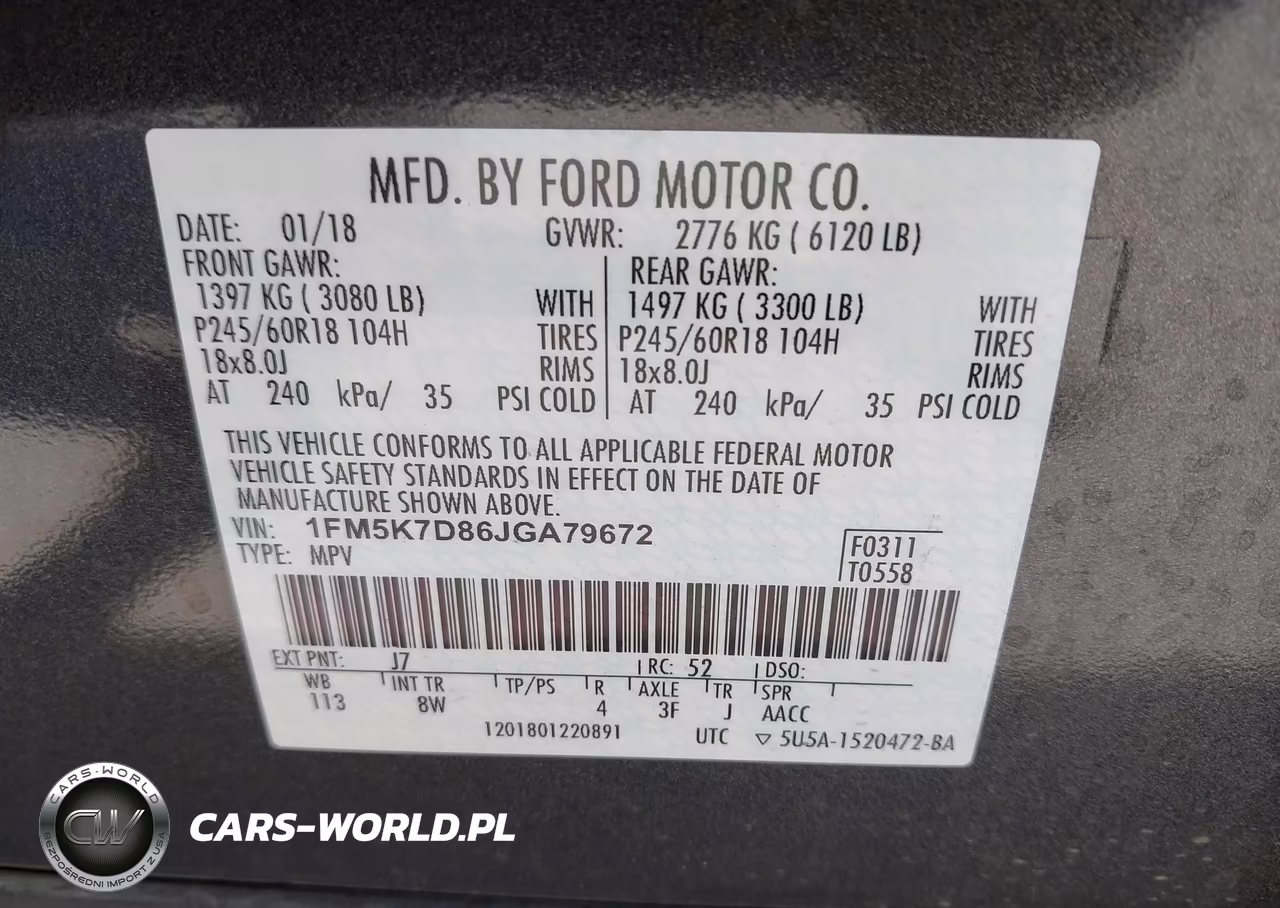 2018 Ford Explorer Xlt VIN:1FM5K7D86JGA79672 - 9