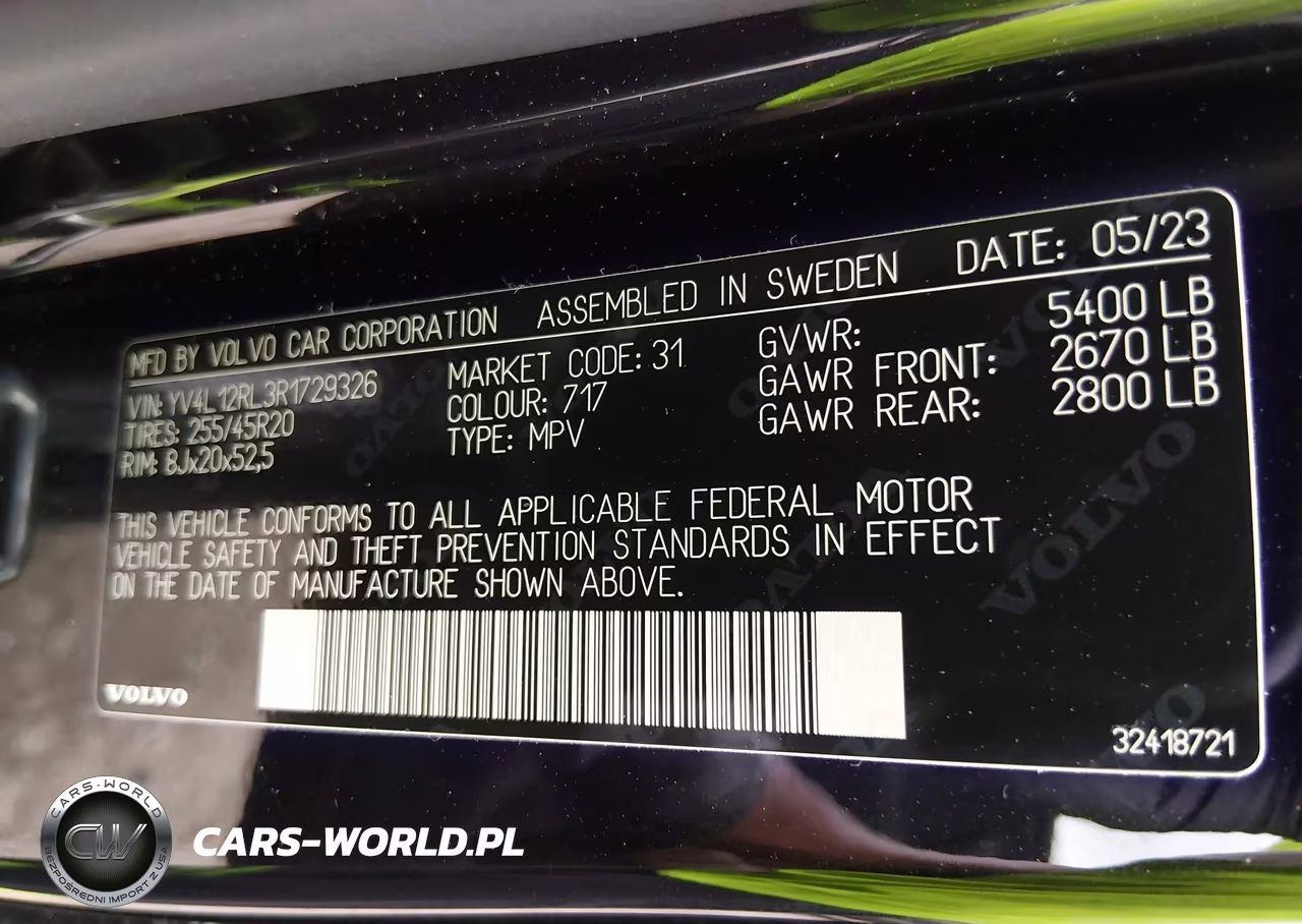 2024 Volvo Xc60 B5 Plus Dark Theme VIN:YV4L12RL3R1729326 - 9