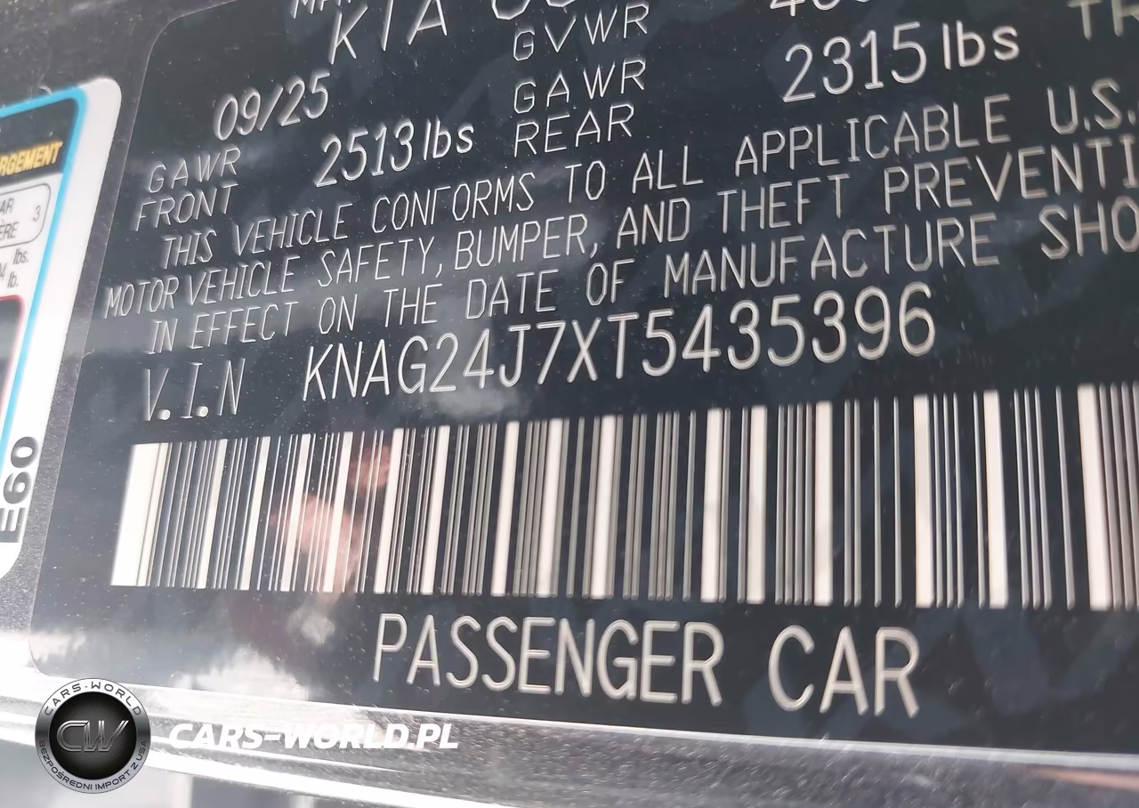 2026 Kia K5 Lxs Fwd VIN:KNAG24J7XT5435396 - 9