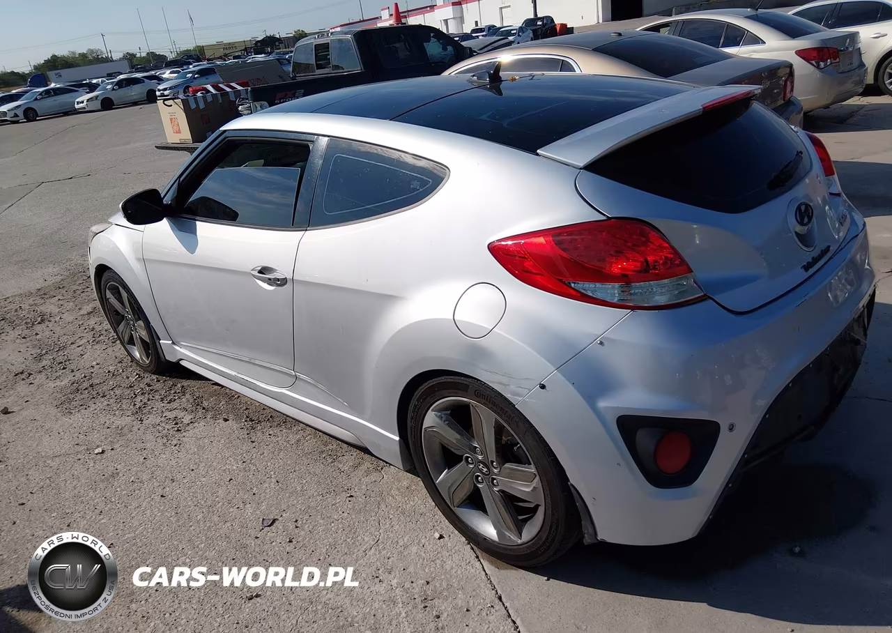 2014 Hyundai Veloster Turbo W-Blue VIN:KMHTC6AE6EU206873 - 3