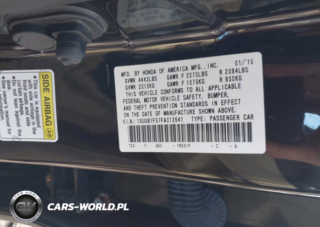 2015 Acura Tlx Tech VIN:19UUB1F57FA012641 - 9