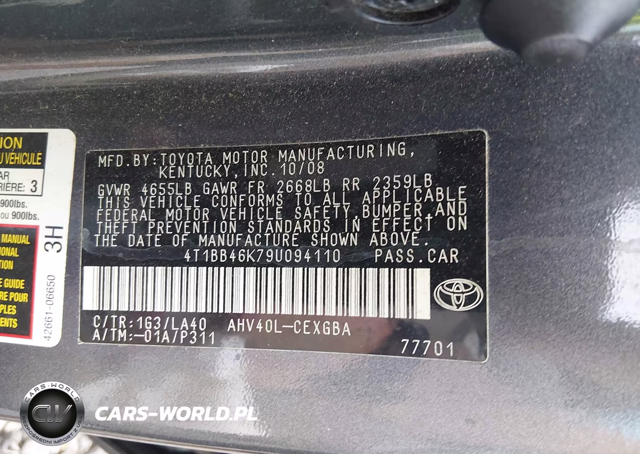 2009 Toyota Camry Hybrid VIN:4T1BB46K79U094110 - 9