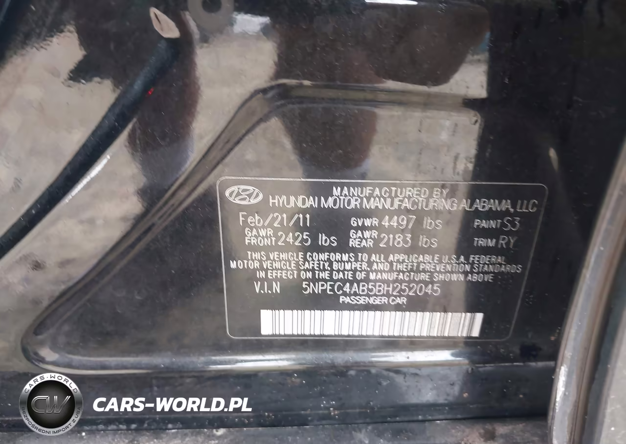 2011 Hyundai Sonata Limited 2.0T VIN:5NPEC4AB5BH252045 - 9