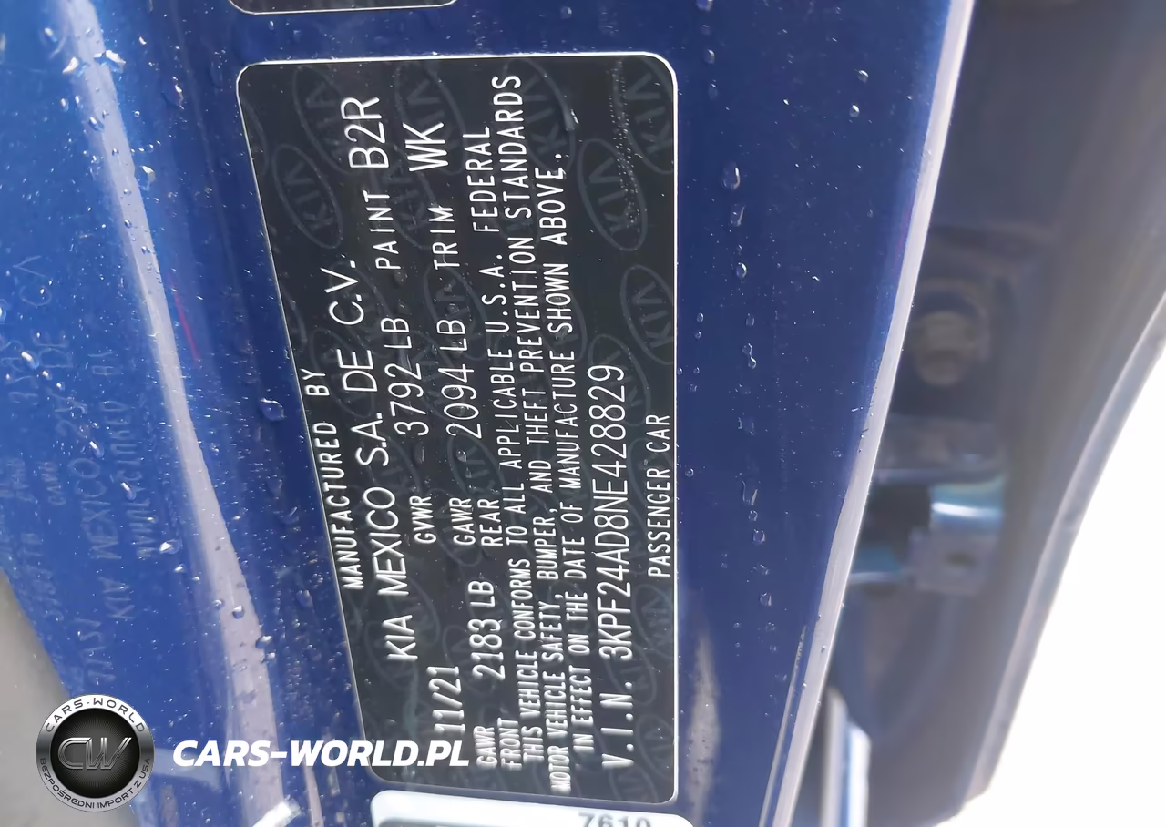 2022 Kia Forte Lxs VIN:3KPF24AD8NE428829 - 9