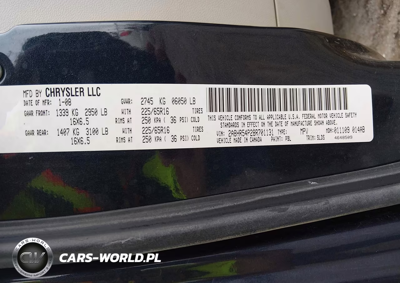2008 Chrysler Town & Country Touring VIN:2A8HR54P28R701131 - 9