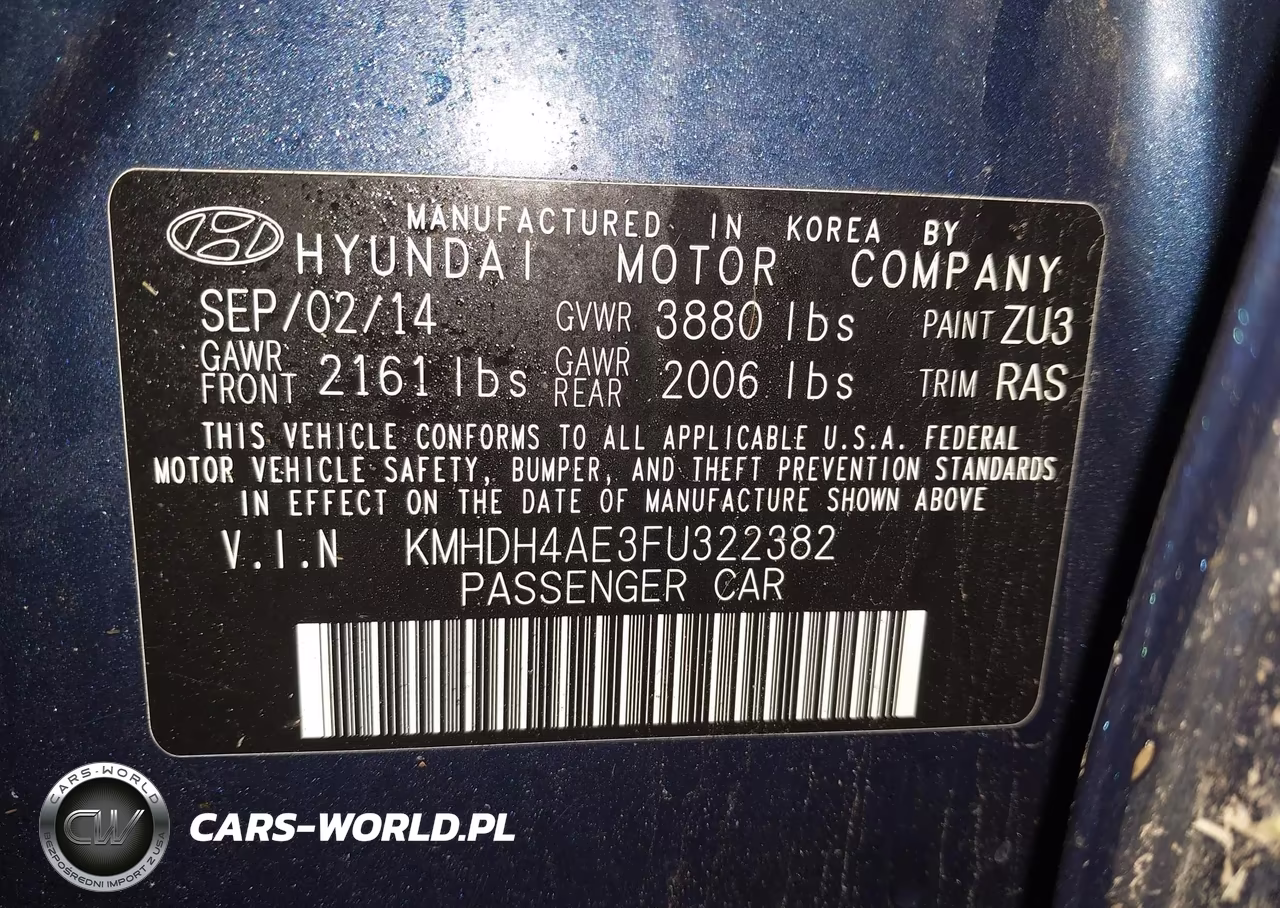 2015 Hyundai Elantra Se VIN:KMHDH4AE3FU322382 - 9