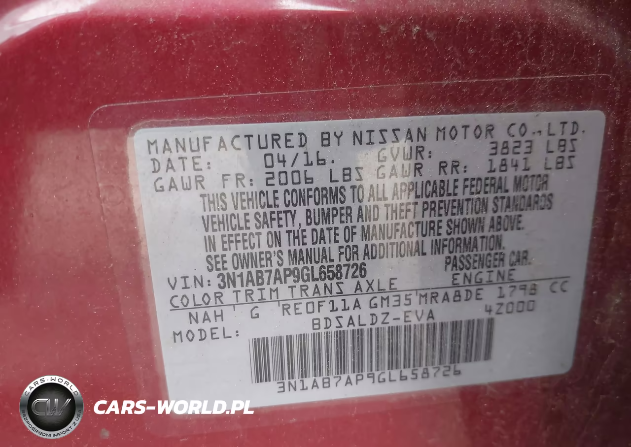 2016 Nissan Sentra Fe+ S-S-Sl-Sr-Sv VIN:3N1AB7AP9GL658726 - 9