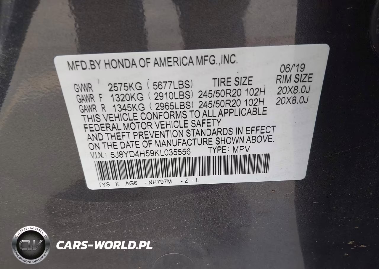 2019 Acura Mdx Tech Pkg VIN:5J8YD4H59KL035556 - 9