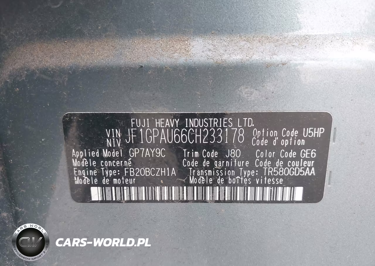 2012 Subaru Impreza Sport Limited VIN:JF1GPAU66CH233178 - 18