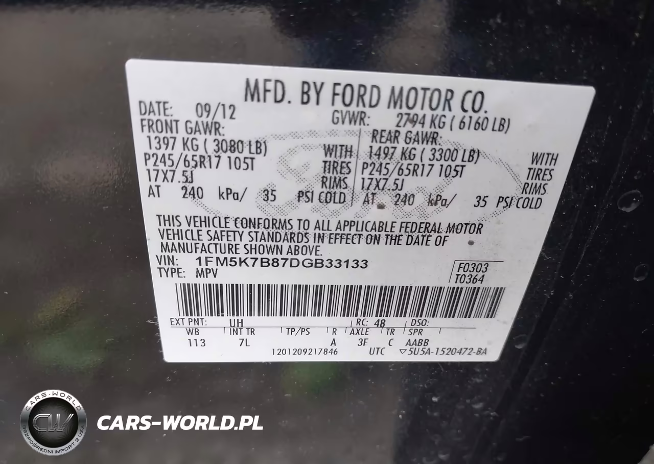 2013 Ford Explorer VIN:1FM5K7B87DGB33133 - 9