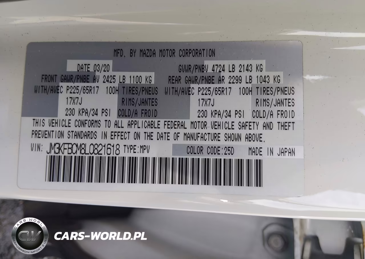 2020 Mazda Cx-5 Touring VIN:JM3KFBCM8L0821618 - 9
