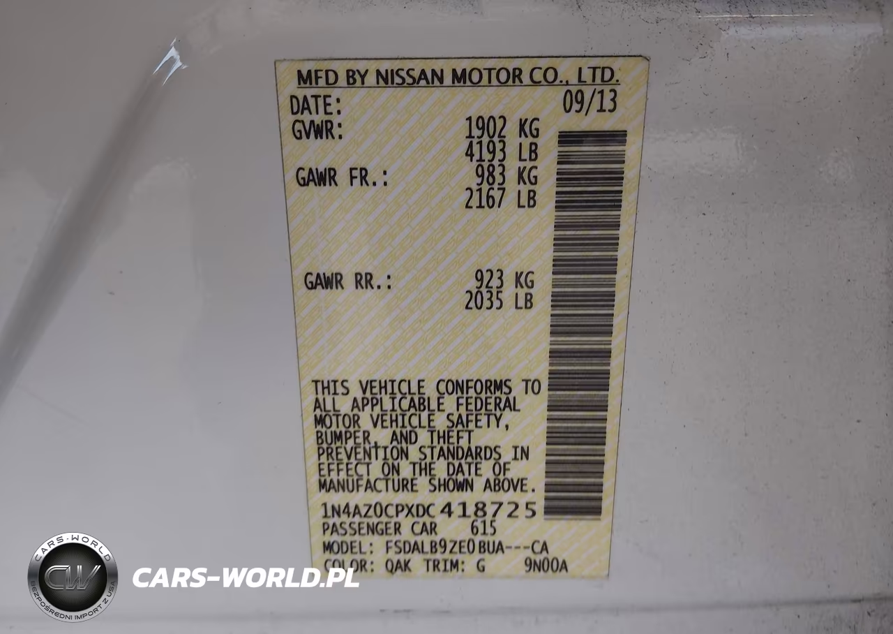 2013 Nissan Leaf S VIN:1N4AZ0CPXDC418725 - 9