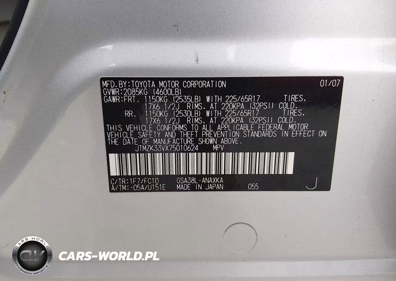2007 Toyota Rav4 Base V6 VIN:JTMZK33VX75010624 - 9