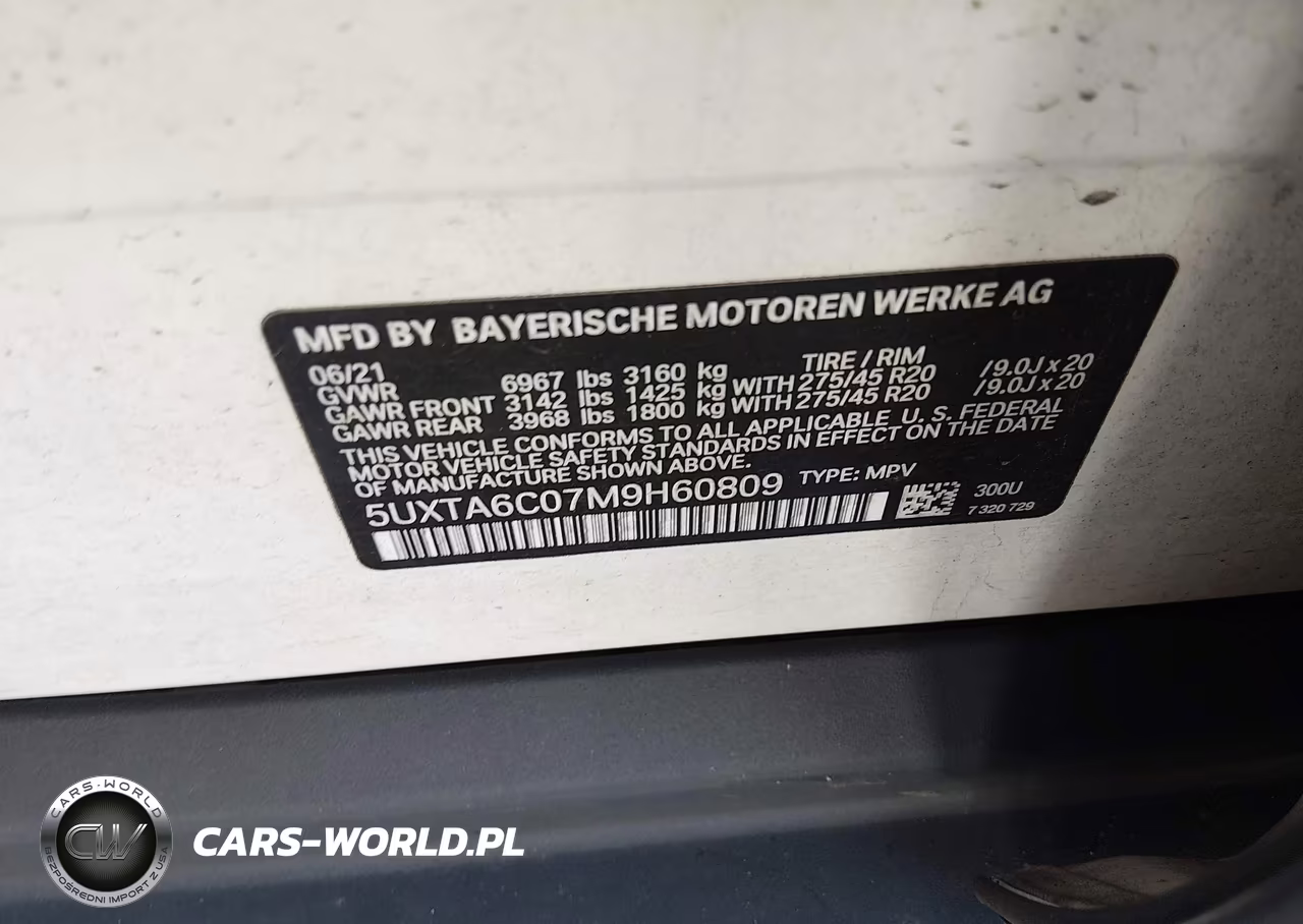 2021 BMW X5 Phev xDrive45E VIN:5UXTA6C07M9H60809 - 9