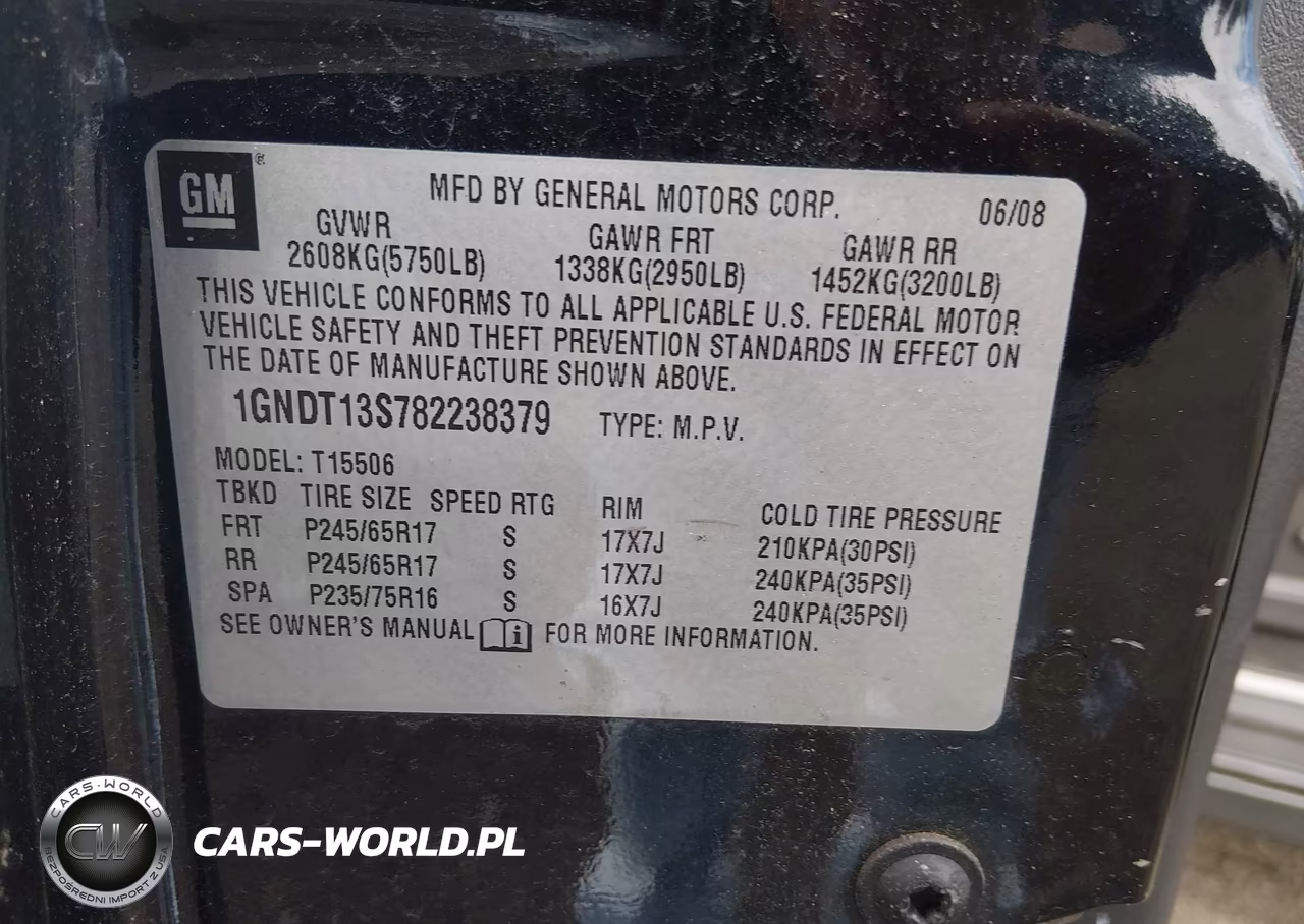 2008 Chevrolet Trailblazer Lt VIN:1GNDT13S782238379 - 9