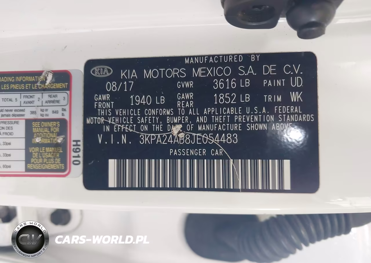 2018 Kia Rio Lx VIN:3KPA24AB8JE054483 - 9