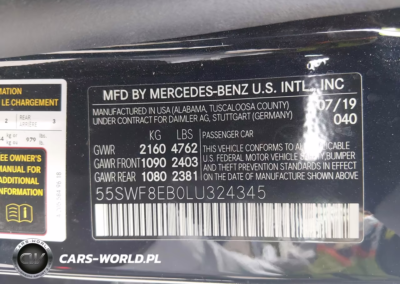 2020 Mercedes-Benz C 300 4Matic VIN:55SWF8EB0LU324345 - 9