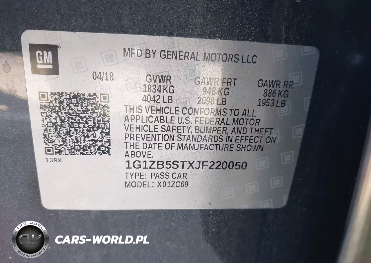 2018 Chevrolet Malibu 1Ls VIN:1G1ZB5STXJF220050 - 9