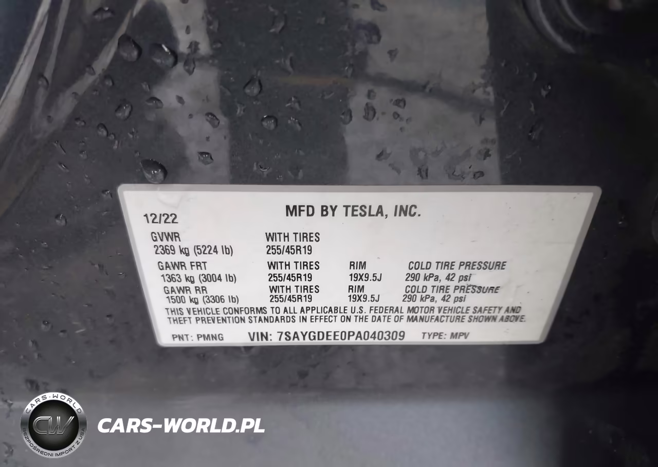 2023 Tesla Model Y Awd-Long Range Dual Motor All-Wheel Drive VIN:7SAYGDEE0PA040309 - 9