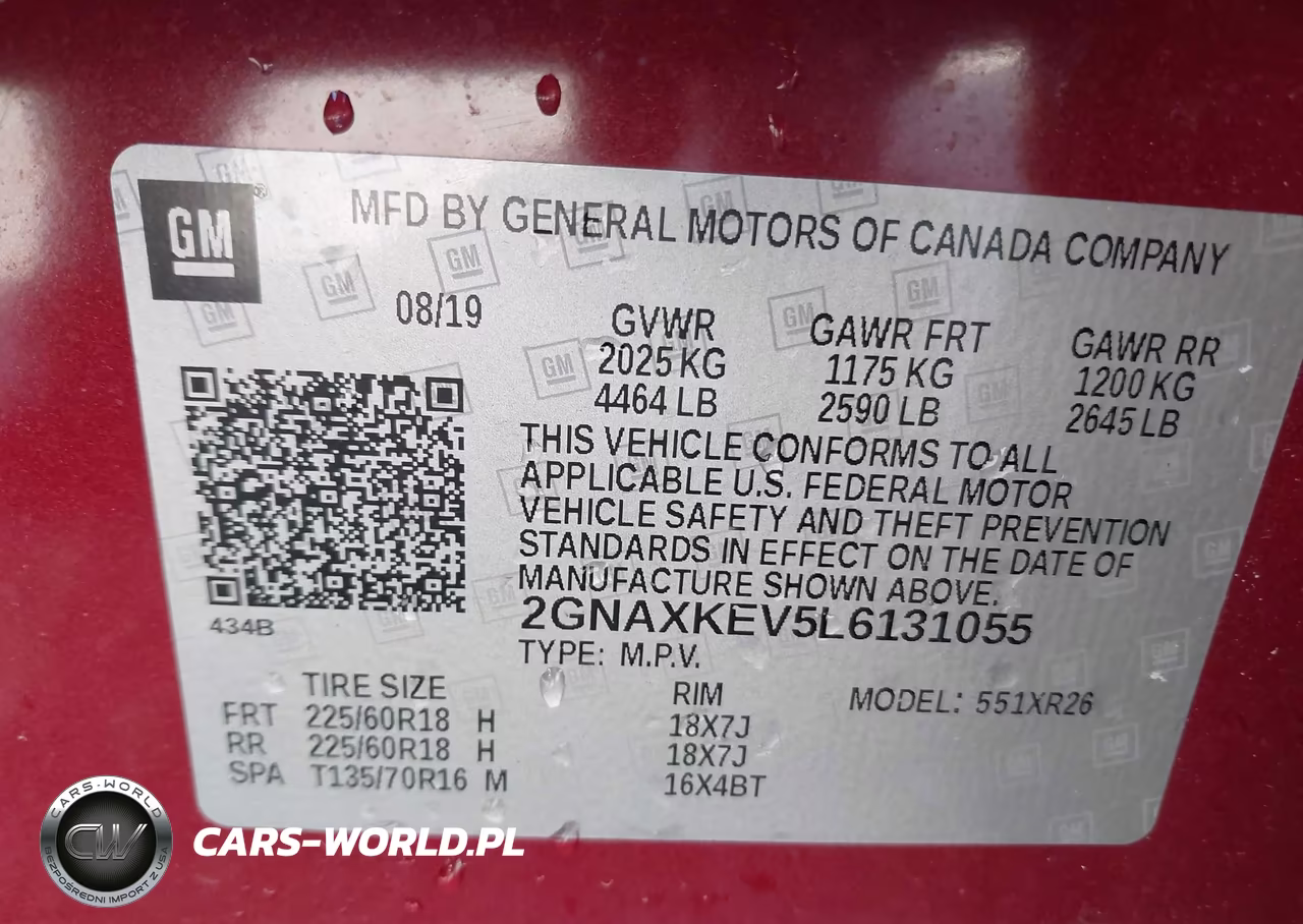 2020 Chevrolet Equinox Fwd Lt 1.5L Turbo VIN:2GNAXKEV5L6131055 - 9