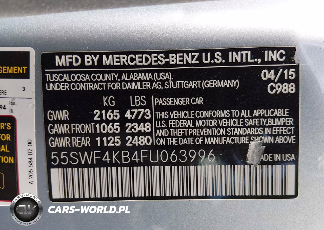 2015 Mercedes-Benz C 300 Luxury 4Matic VIN:55SWF4KB4FU063996 - 9