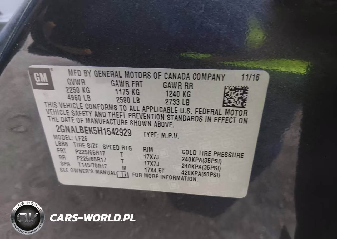 2017 Chevrolet Equinox Ls VIN:2GNALBEK5H1542929 - 9