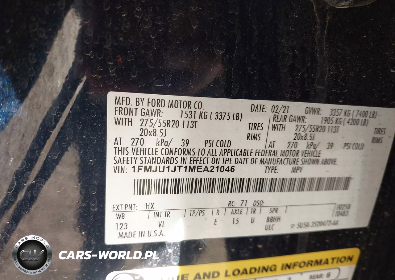 2021 Ford Expedition Xlt VIN:1FMJU1JT1MEA21046 - 9