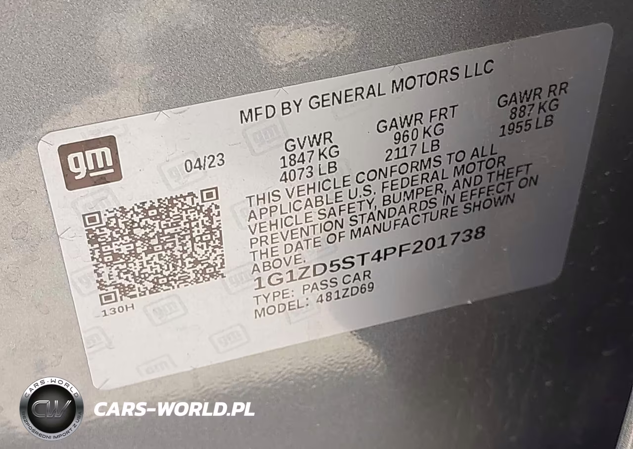 2023 Chevrolet Malibu Fwd 1Lt VIN:1G1ZD5ST4PF201738 - 9