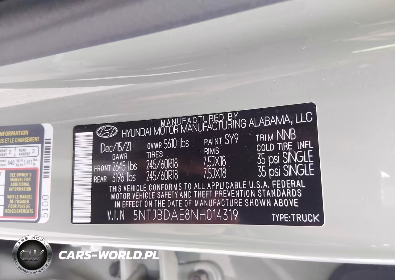 2022 Hyundai Santa Cruz Sel VIN:5NTJBDAE8NH014319 - 9