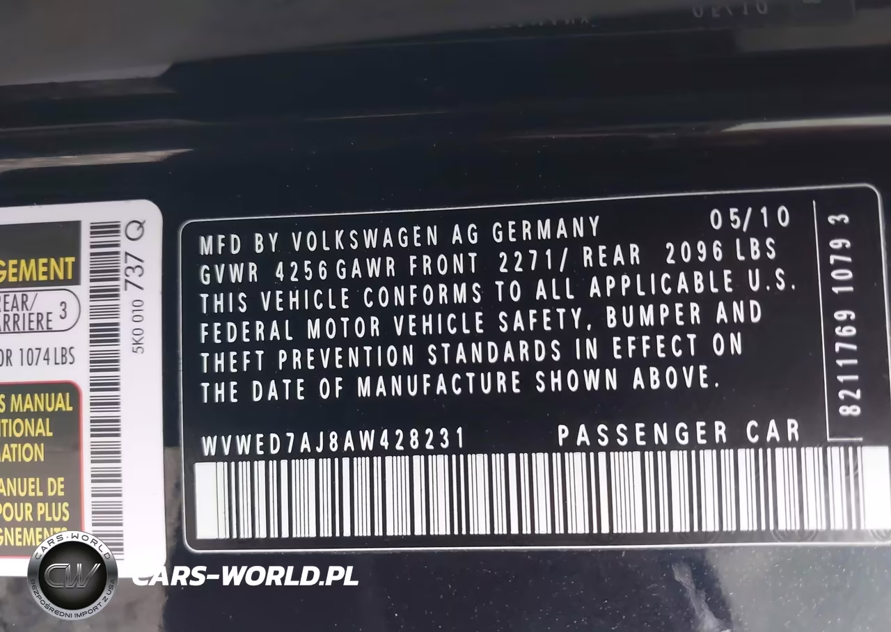 2010 Volkswagen Gti 2-Door VIN:WVWED7AJ8AW428231 - 9