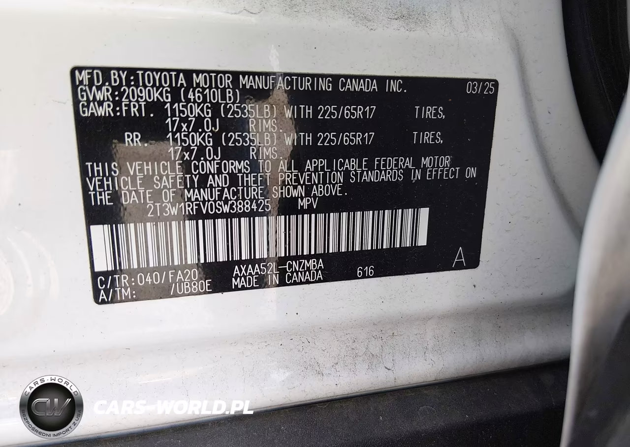 2025 Toyota Rav4 Xle VIN:2T3W1RFV0SW388425 - 9
