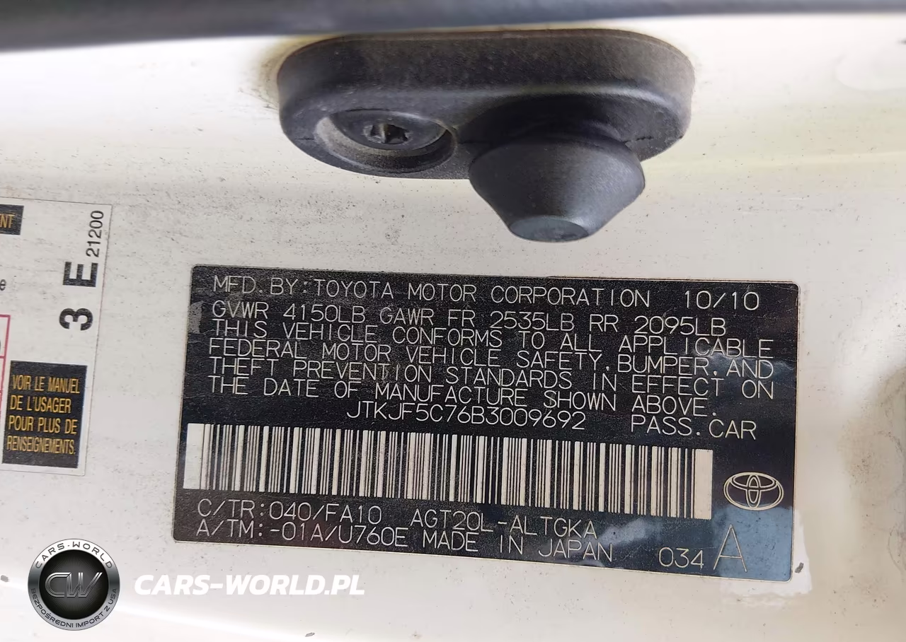 2011 Scion Tc VIN:JTKJF5C76B3009692 - 9
