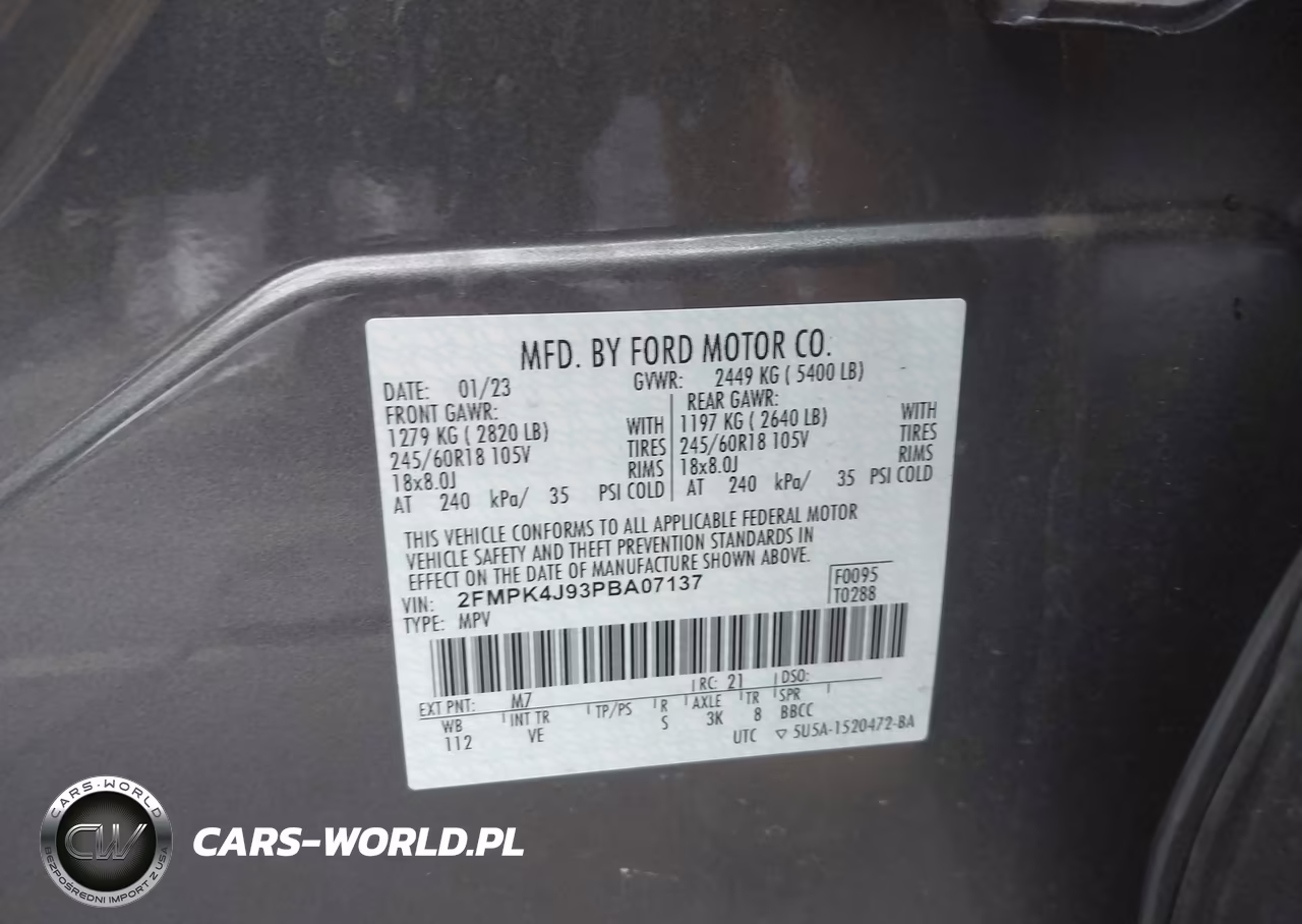 2023 Ford Edge Sel VIN:2FMPK4J93PBA07137 - 9