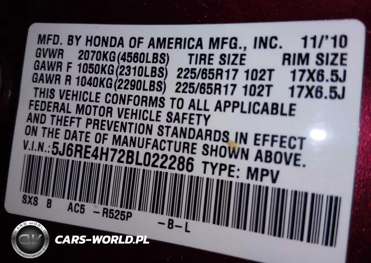 2011 Honda Cr-V Ex-L VIN:5J6RE4H72BL022286 - 9