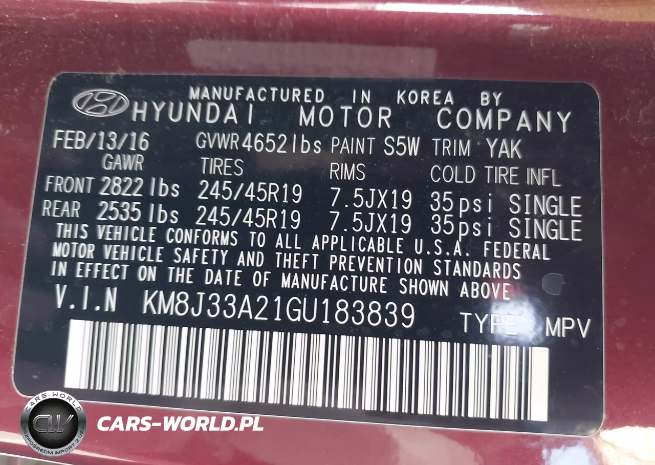 2016 Hyundai Tucson Limited-Sport And Eco-Se VIN:KM8J33A21GU183839 - 9