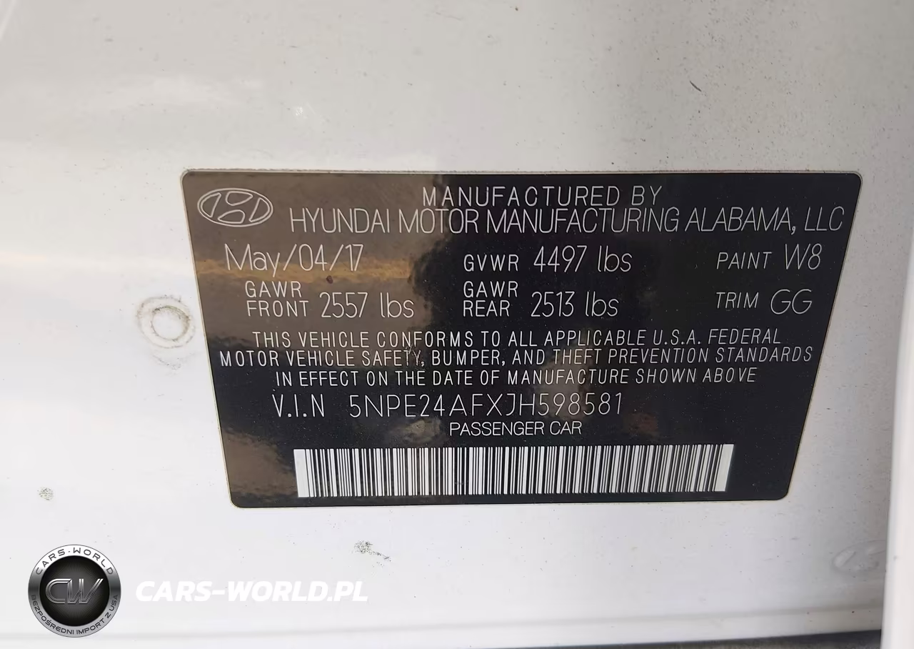 2018 Hyundai Sonata Se VIN:5NPE24AFXJH598581 - 9