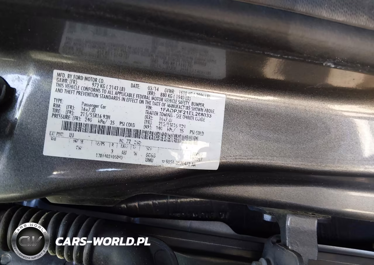 2014 Ford Focus Se VIN:1FADP3F21EL288033 - 9