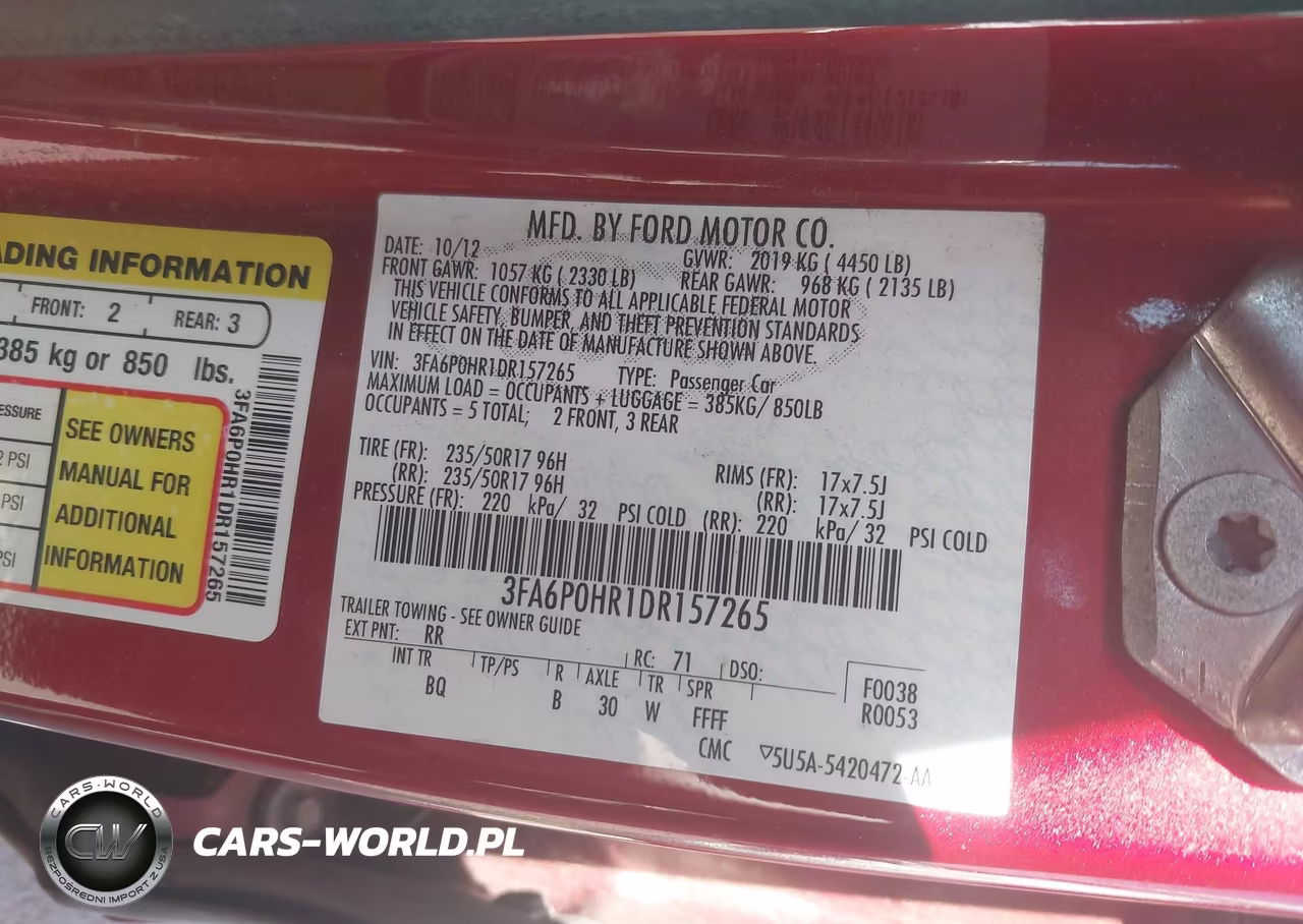 2013 Ford Fusion Se VIN:3FA6P0HR1DR157265 - 9