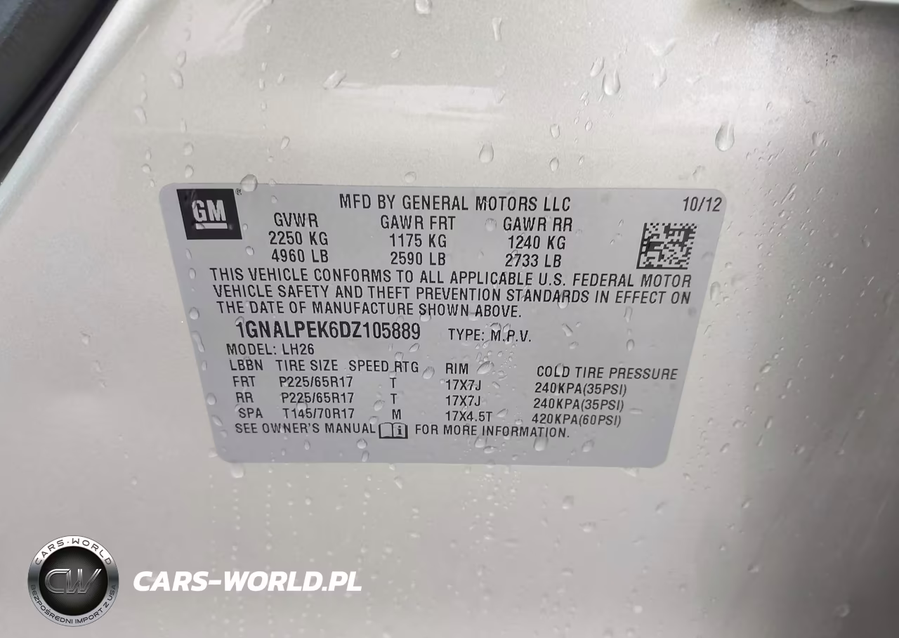 2013 Chevrolet Equinox 2Lt VIN:1GNALPEK6DZ105889 - 9