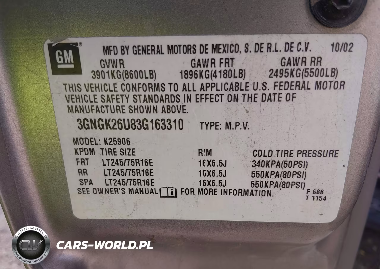 2003 Chevrolet Suburban 2500 Ls VIN:3GNGK26U83G163310 - 9