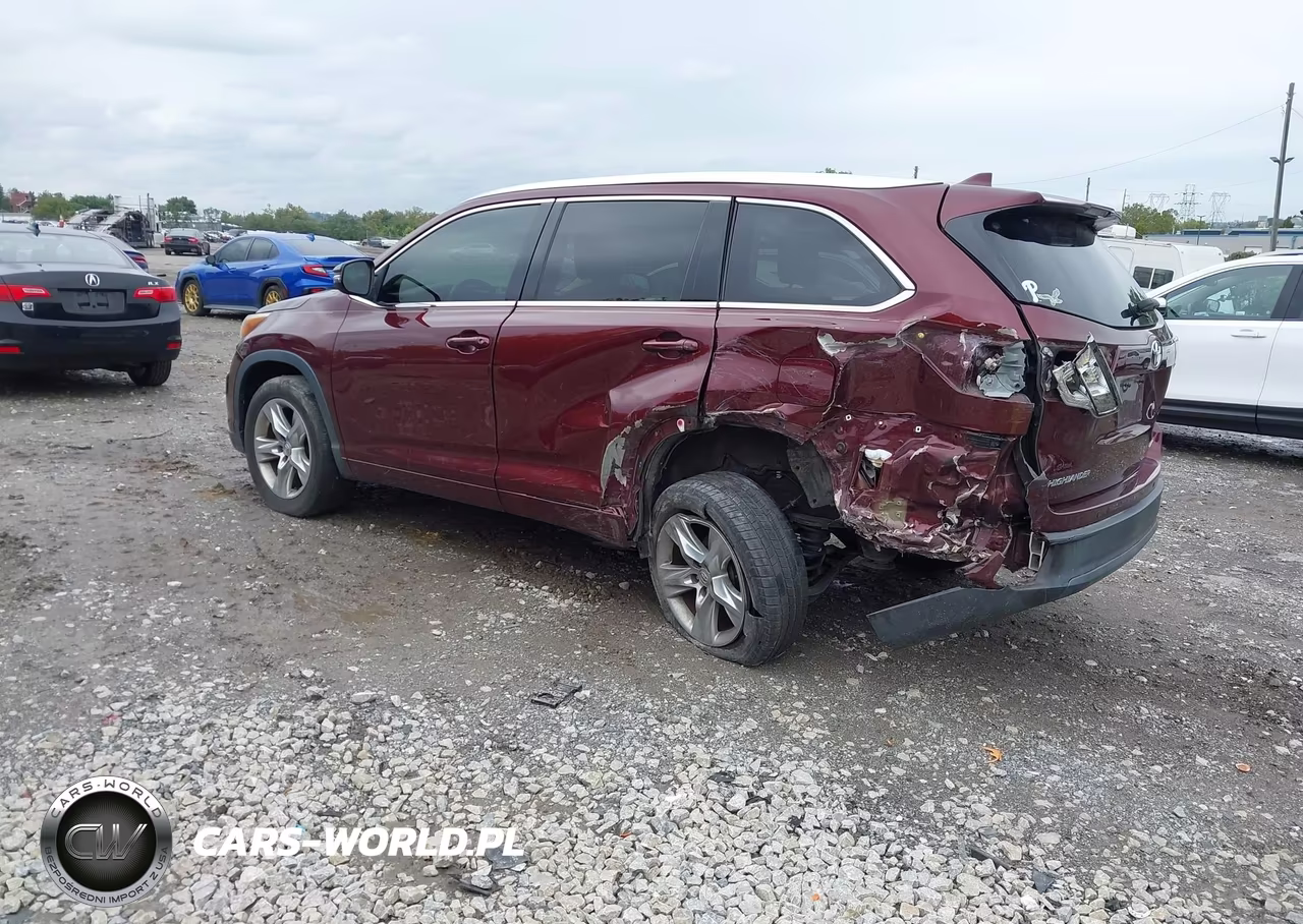 2014 Toyota Highlander Limited V6 VIN:5TDYKRFH8ES019723 - 3