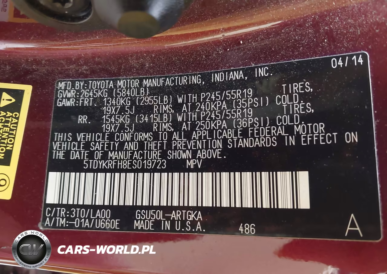 2014 Toyota Highlander Limited V6 VIN:5TDYKRFH8ES019723 - 9