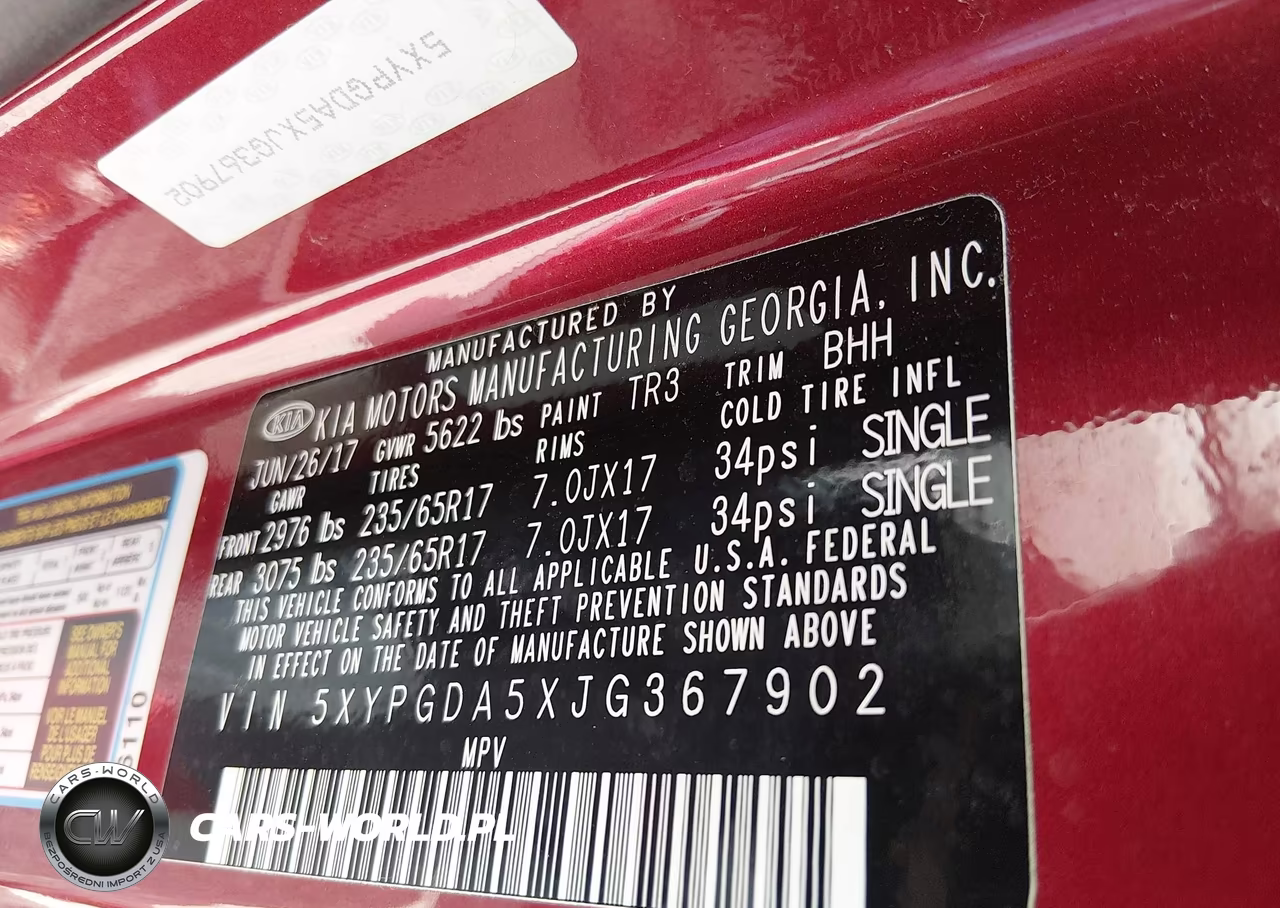 2018 Kia Sorento 3.3L Lx VIN:5XYPGDA5XJG367902 - 9