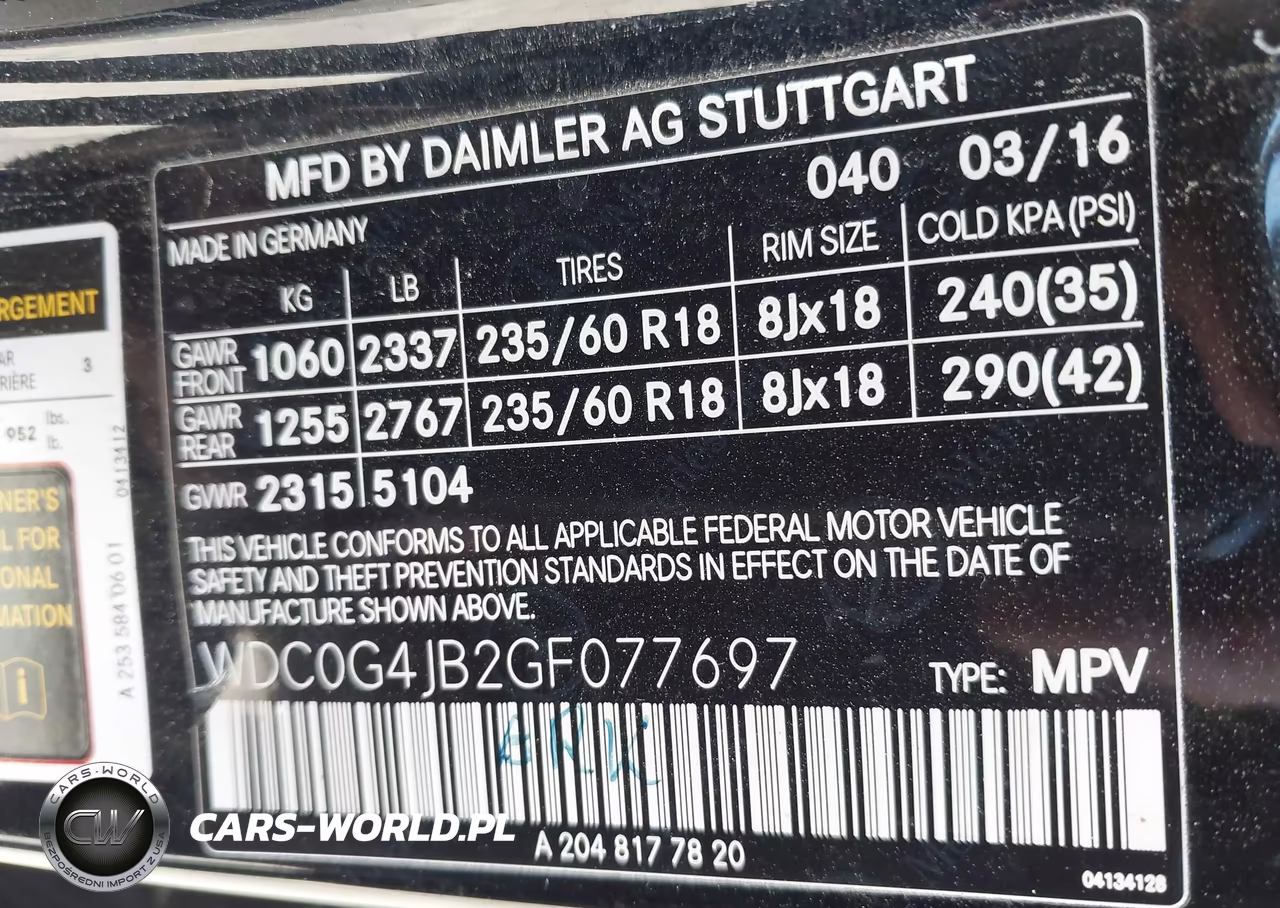 2016 Mercedes-Benz Glc 300 VIN:WDC0G4JB2GF077697 - 9